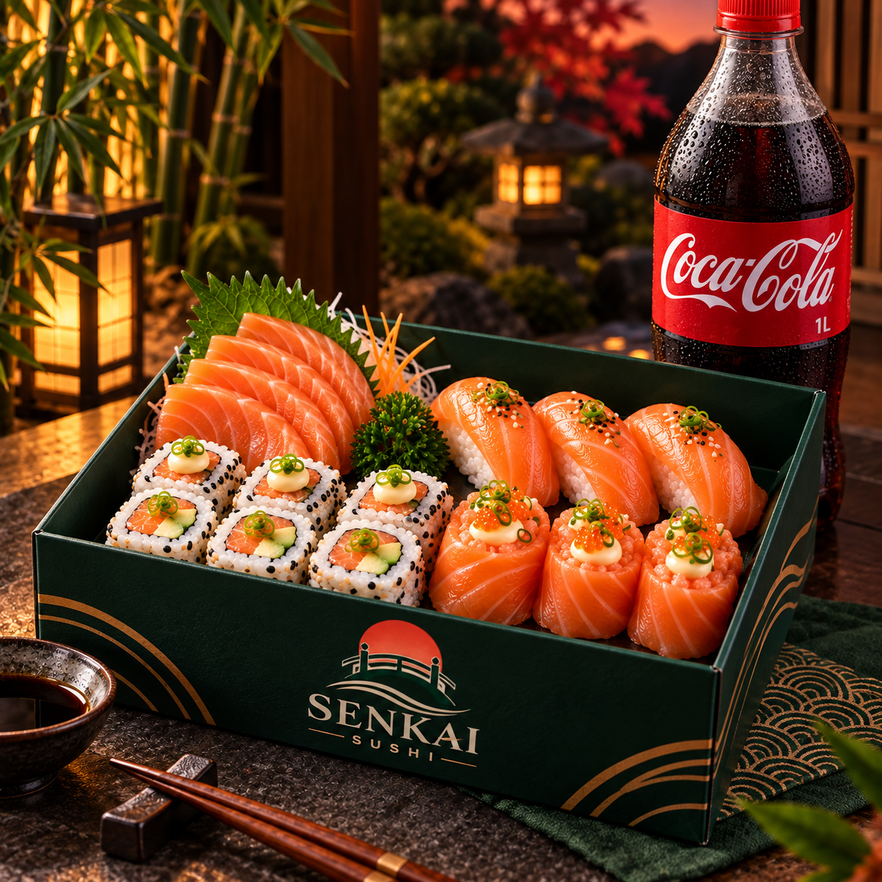 Combinado Ponte Rubra — 16 Peças + Coca-Cola 1L